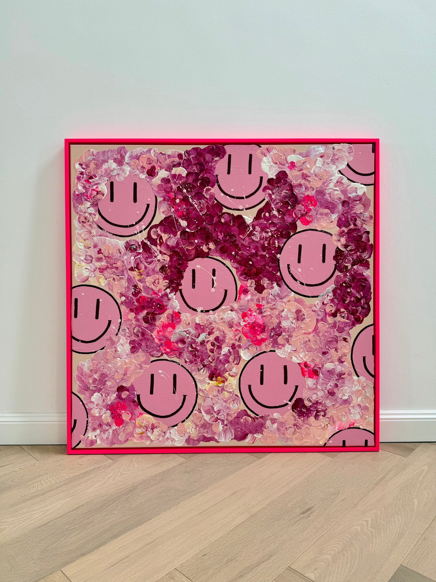 "HAPPY #20 – FLORALS INFUSED“ – Auftragskunstwerk (verkauft)