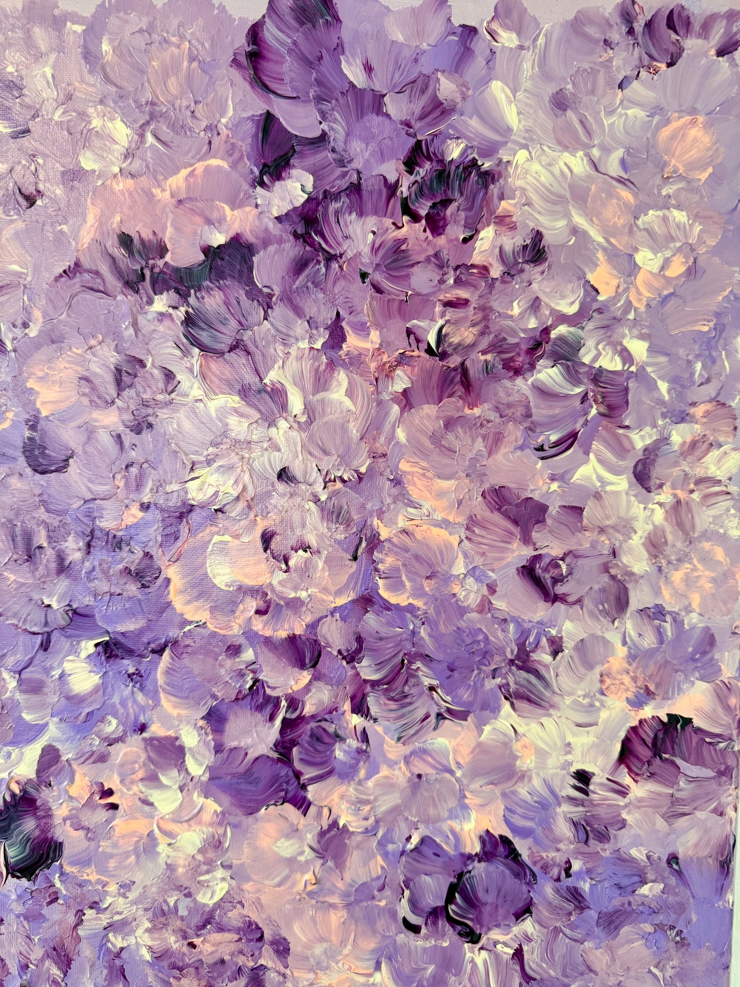 Abstrakte florale Acrylbilder aus der FLORALS Series von Sophia Toschka – moderne Wandkunst mit organischen Formen, Struktur und Textur.