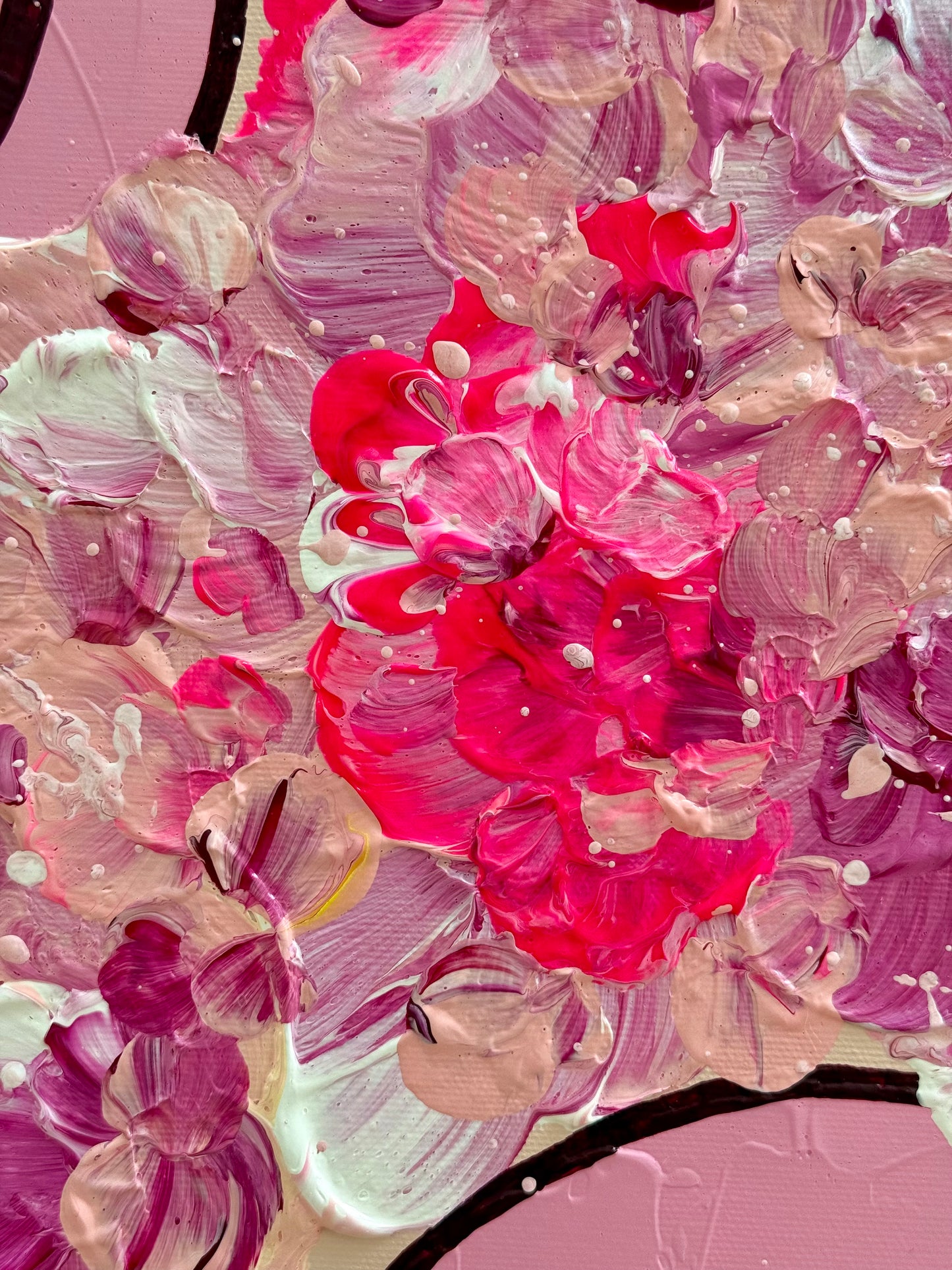 "HAPPY #20 – FLORALS INFUSED“ – Auftragskunstwerk (verkauft)