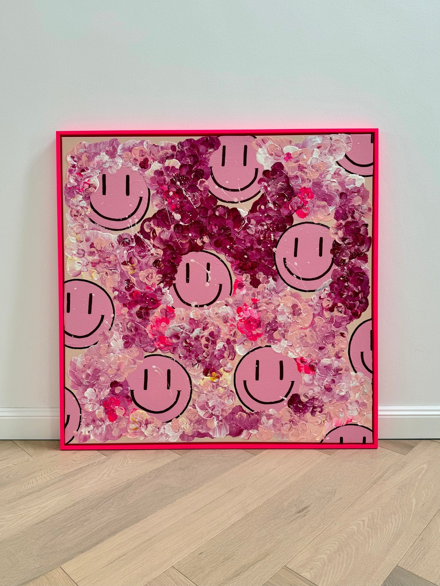 "HAPPY #20 – FLORALS INFUSED“ – Auftragskunstwerk (verkauft)