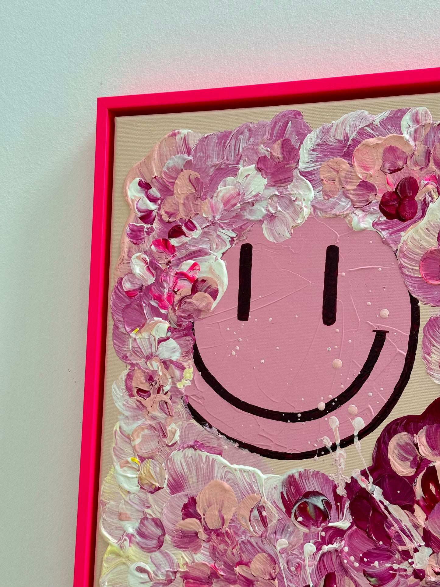 "HAPPY #20 – FLORALS INFUSED“ – Auftragskunstwerk (verkauft)