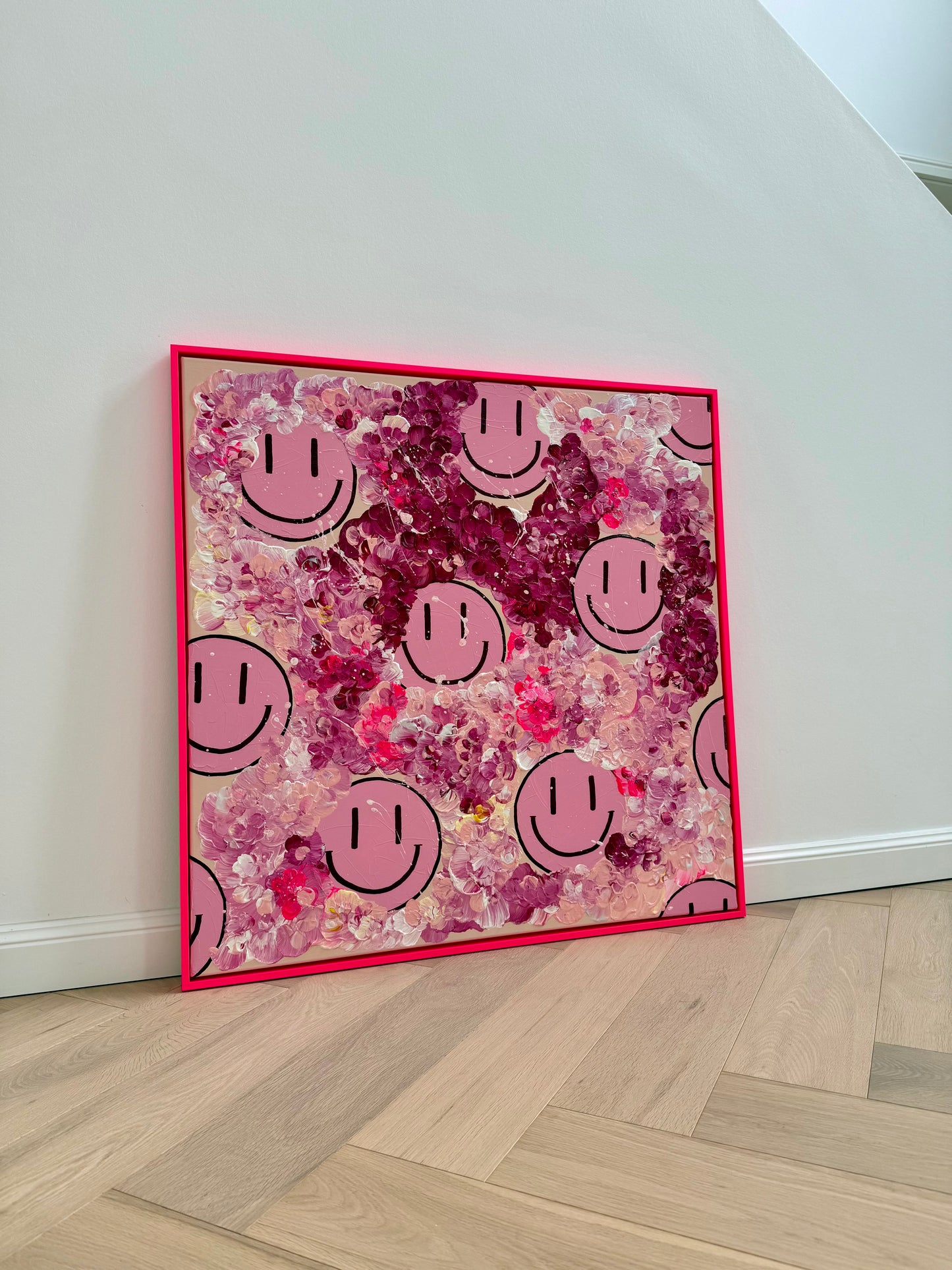 "HAPPY #20 – FLORALS INFUSED“ – Auftragskunstwerk (verkauft)