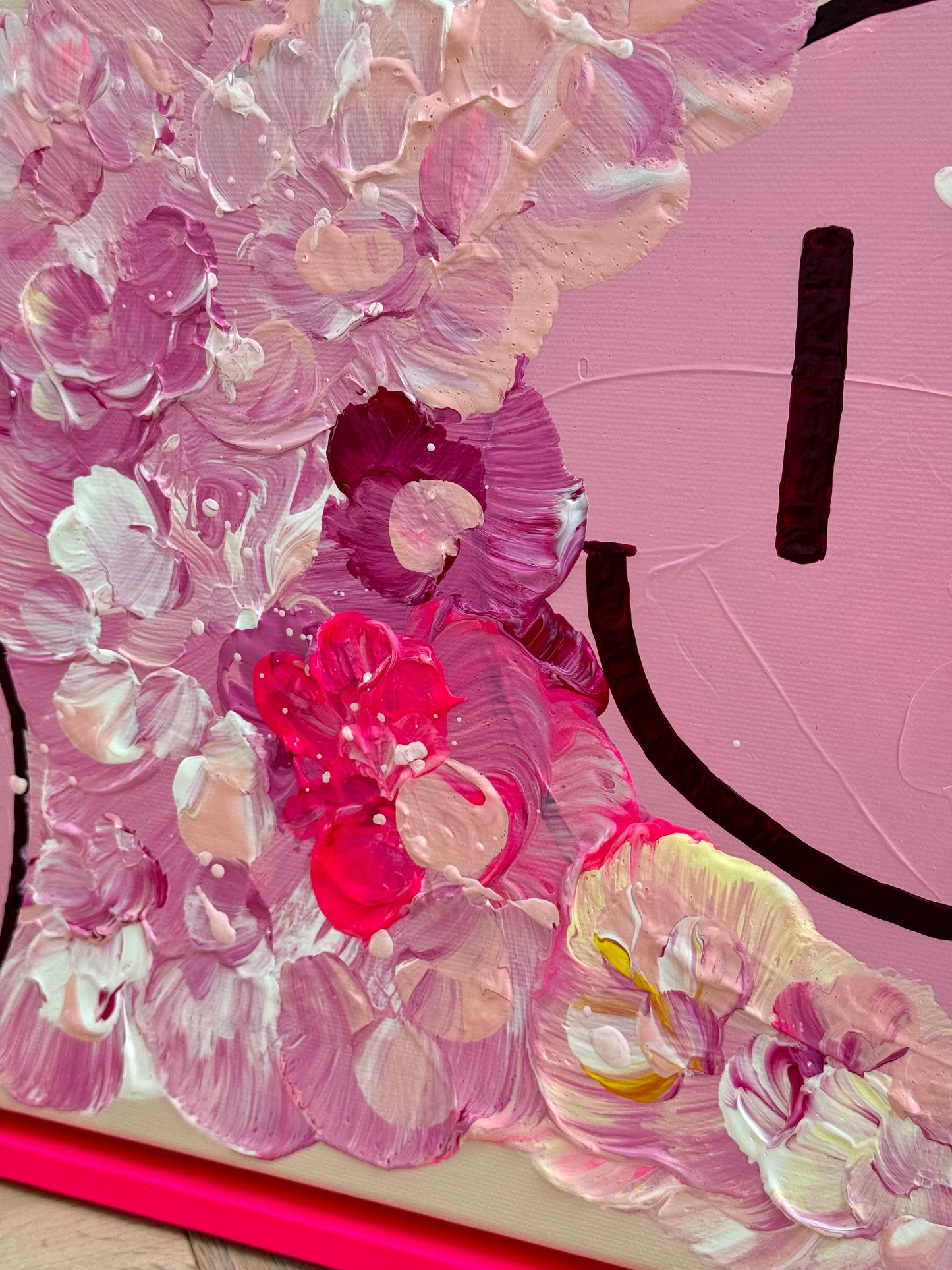 "HAPPY #20 – FLORALS INFUSED“ – Auftragskunstwerk (verkauft)