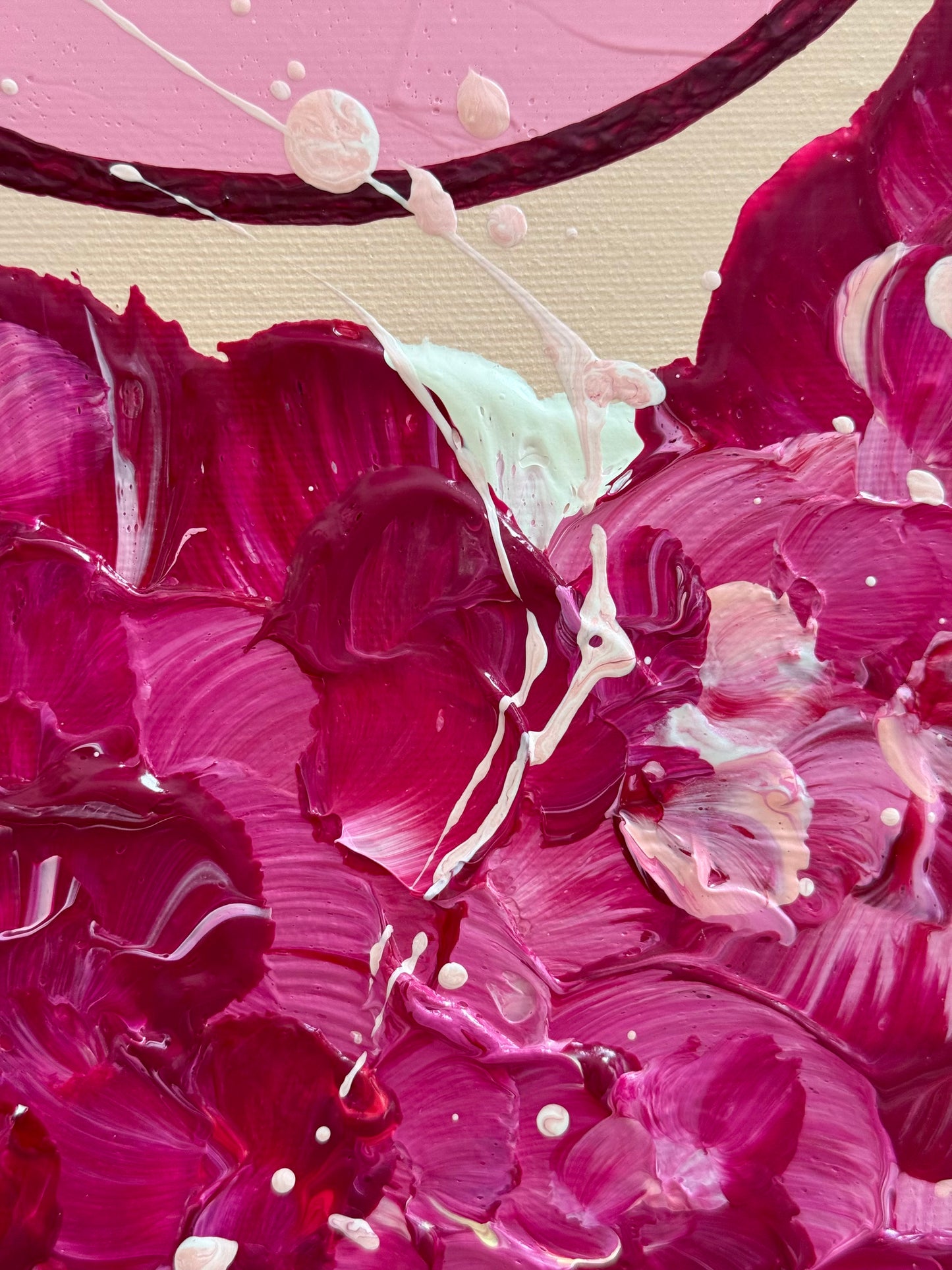 "HAPPY #20 – FLORALS INFUSED“ – Auftragskunstwerk (verkauft)