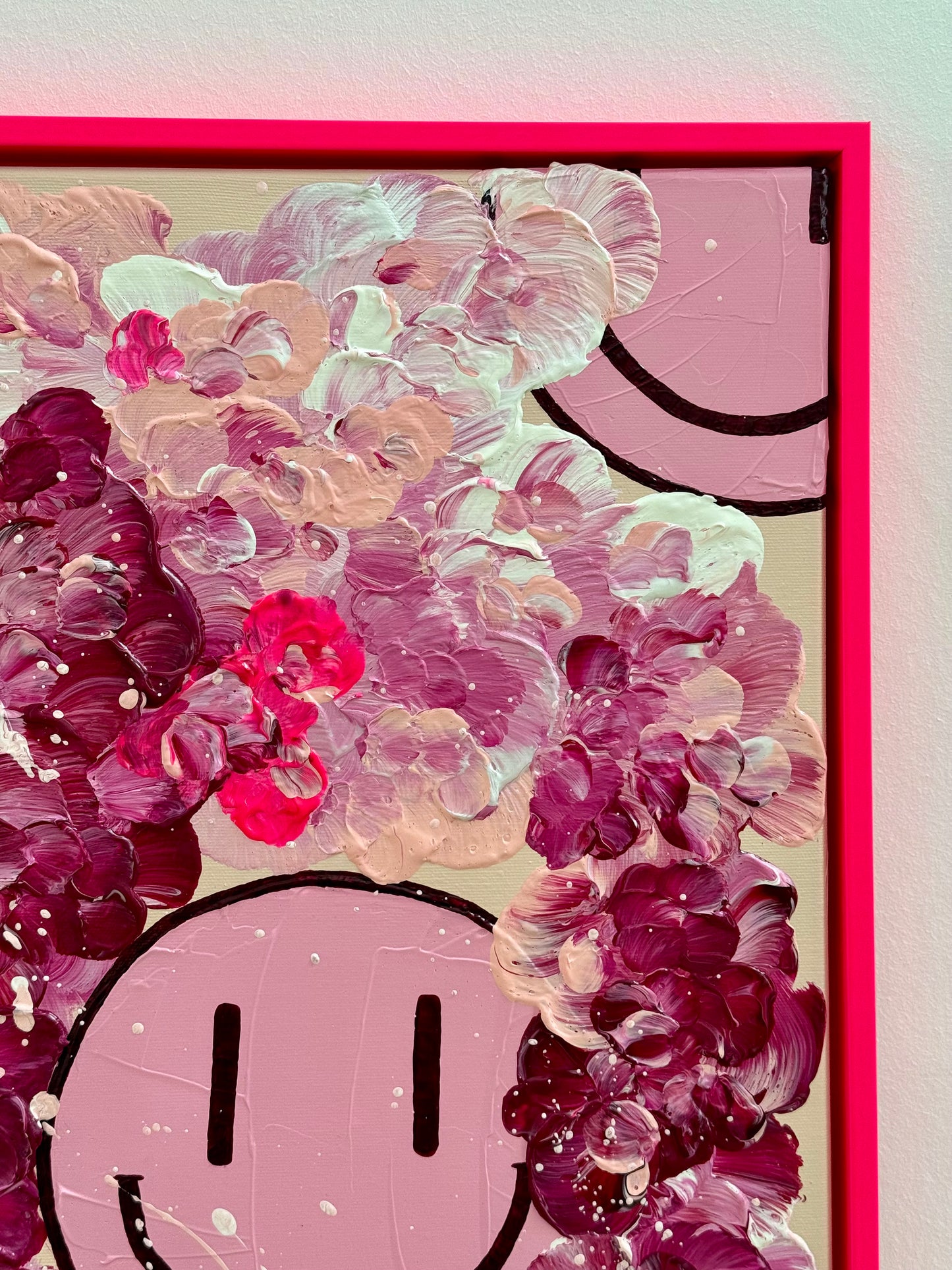 "HAPPY #20 – FLORALS INFUSED“ – Auftragskunstwerk (verkauft)