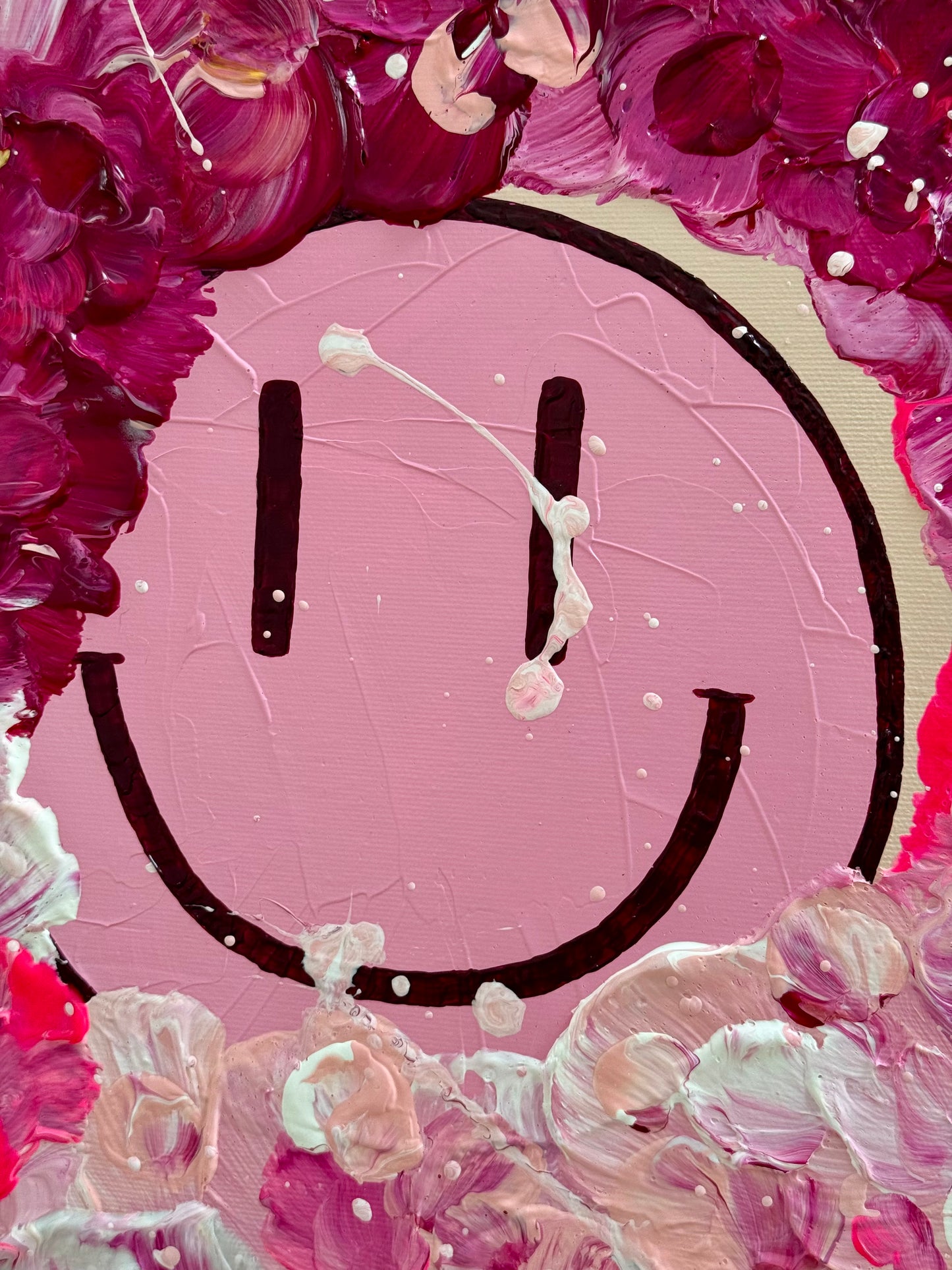 "HAPPY #20 – FLORALS INFUSED“ – Auftragskunstwerk (verkauft)