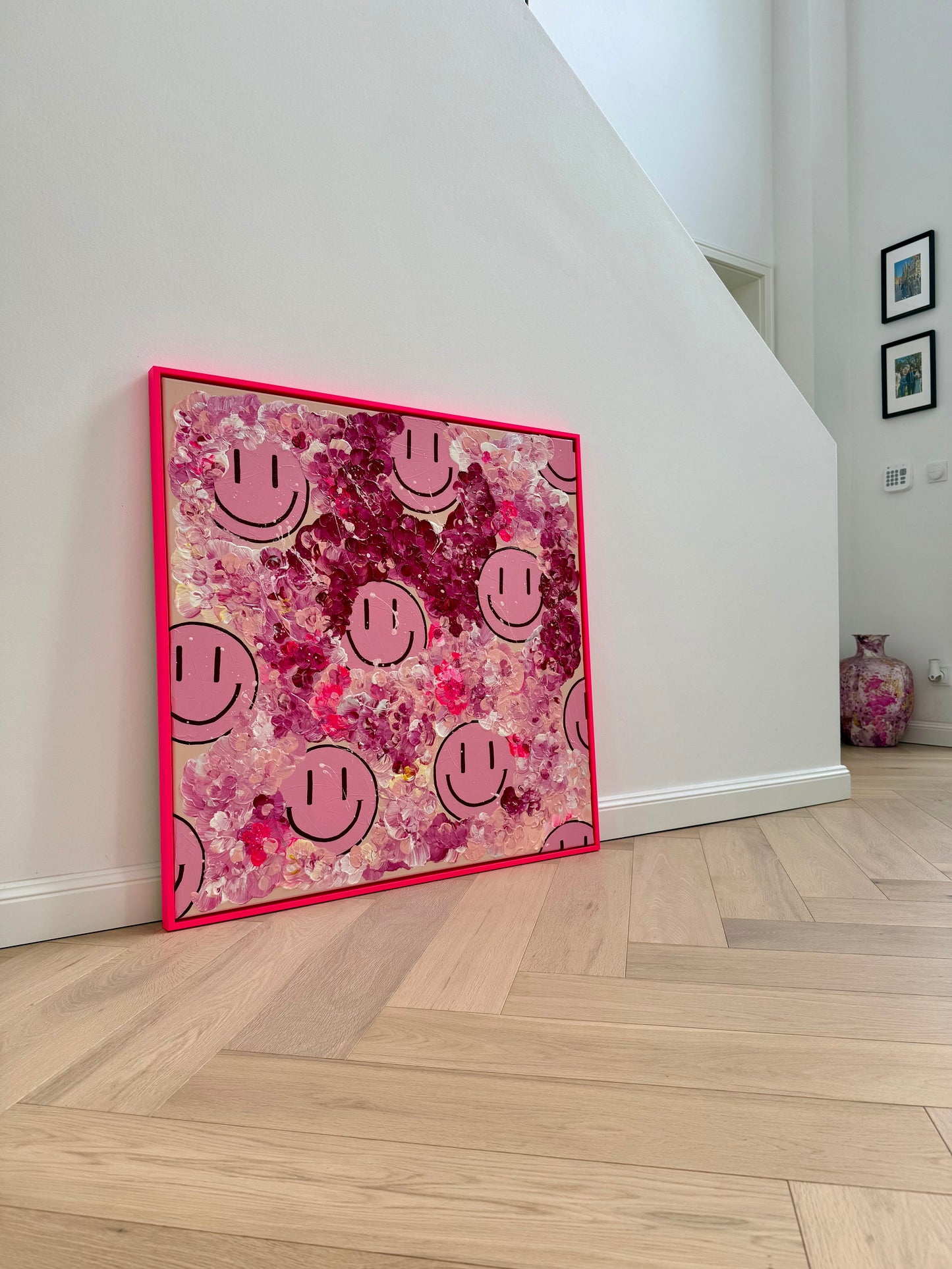 "HAPPY #20 – FLORALS INFUSED“ – Auftragskunstwerk (verkauft)