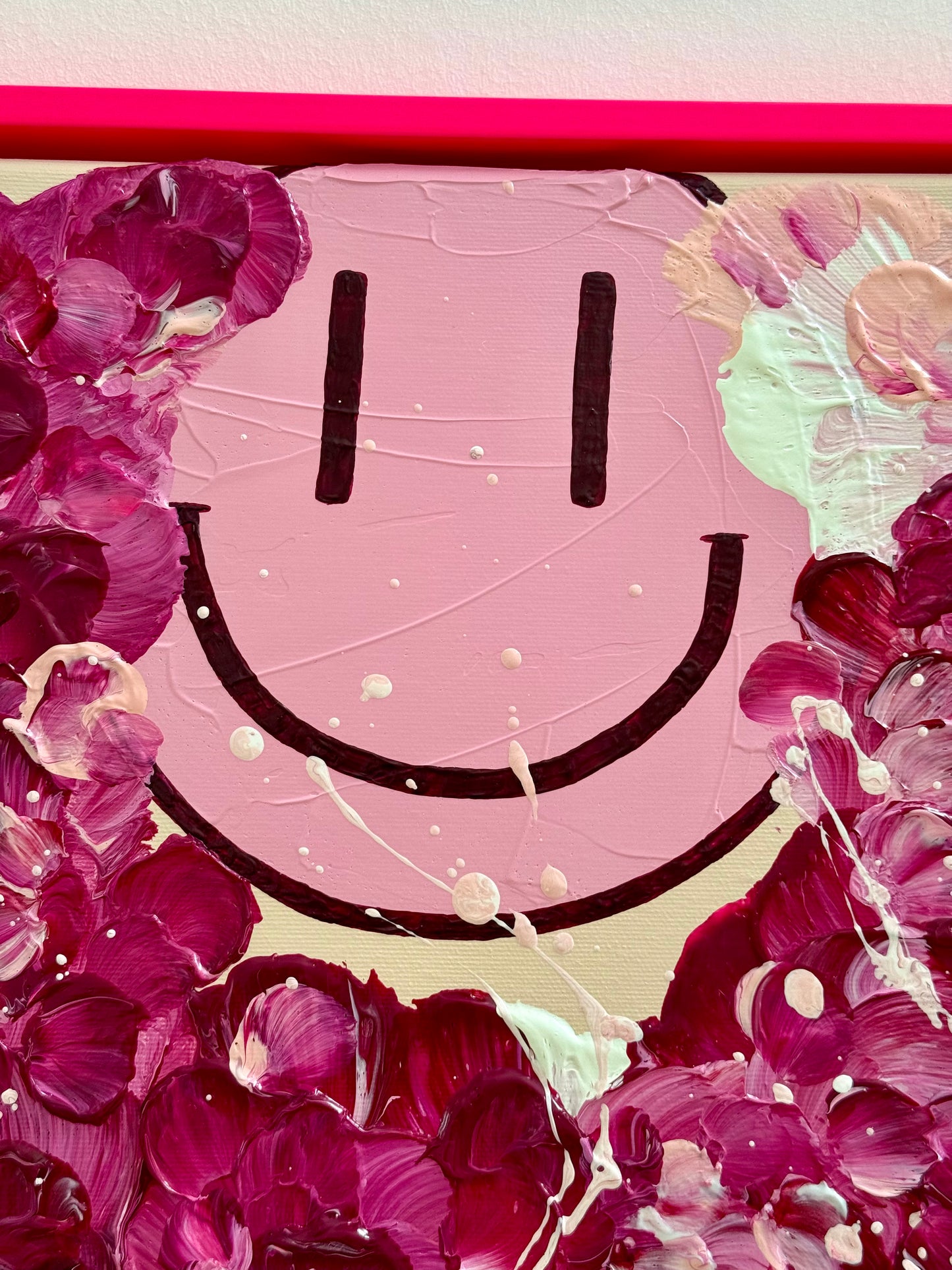 "HAPPY #20 – FLORALS INFUSED“ – Auftragskunstwerk (verkauft)